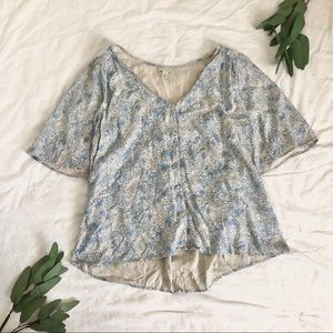 hinge button up top (boho floral)